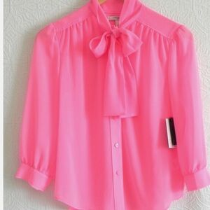 Liz Claiborne Pink Women's scarf neck blouse size 18W